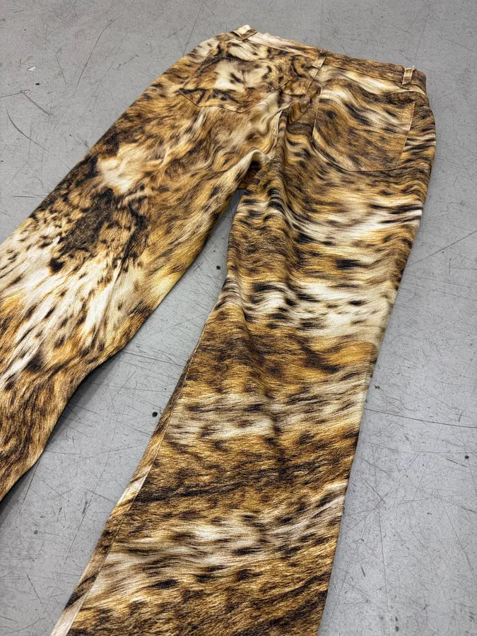 2000s Roberto Cavalli Brown Leopard Print Pants sVqSpbq 8