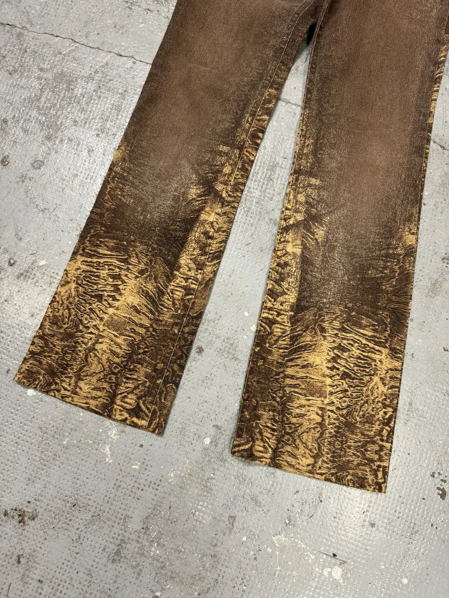 2000s Roberto Cavalli Brown Marble Effect Pants PJIgFsB 5