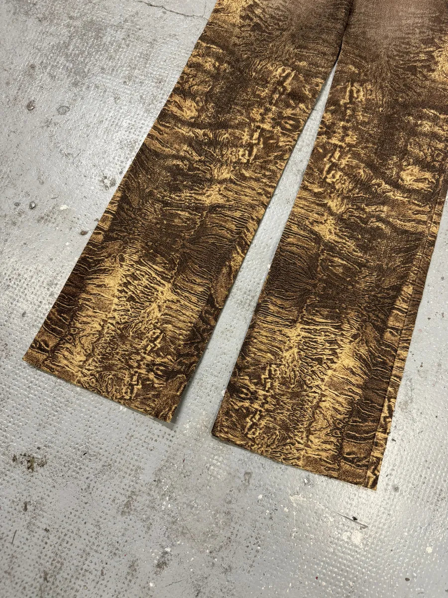 2000s Roberto Cavalli Brown Marble Effect Pants PJIgFsB 9