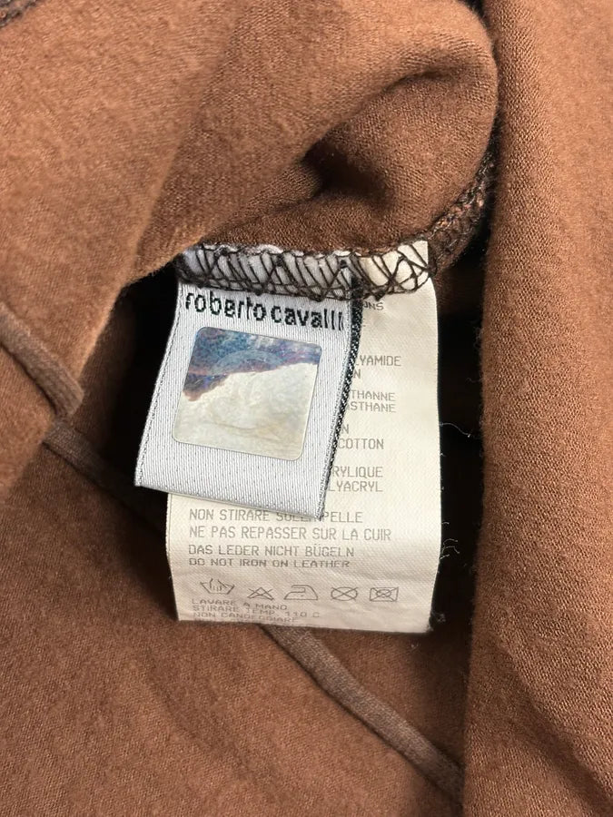 2000s Roberto Cavalli Brown Premium Leather Shirt HzDQJLX 11