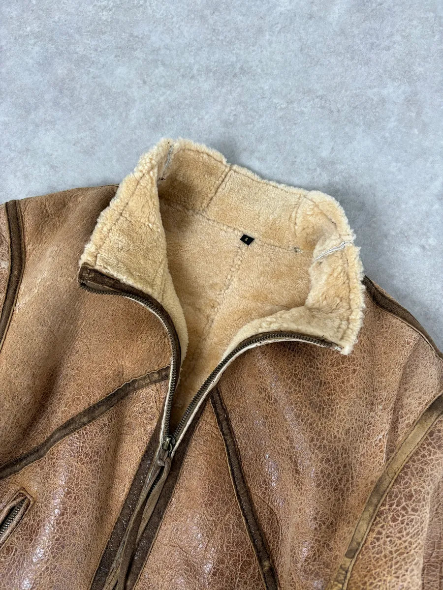 2000s Roberto Cavalli Brown Pure Shearling Leather Jacket HskzZyj 3