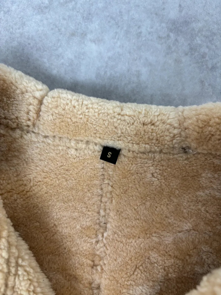 2000s Roberto Cavalli Brown Pure Shearling Leather Jacket HskzZyj 10