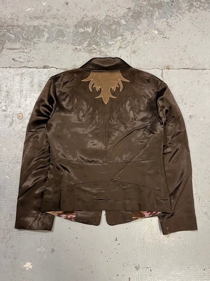 2000s Roberto Cavalli Brown Royal Jacket UyiATmq 0