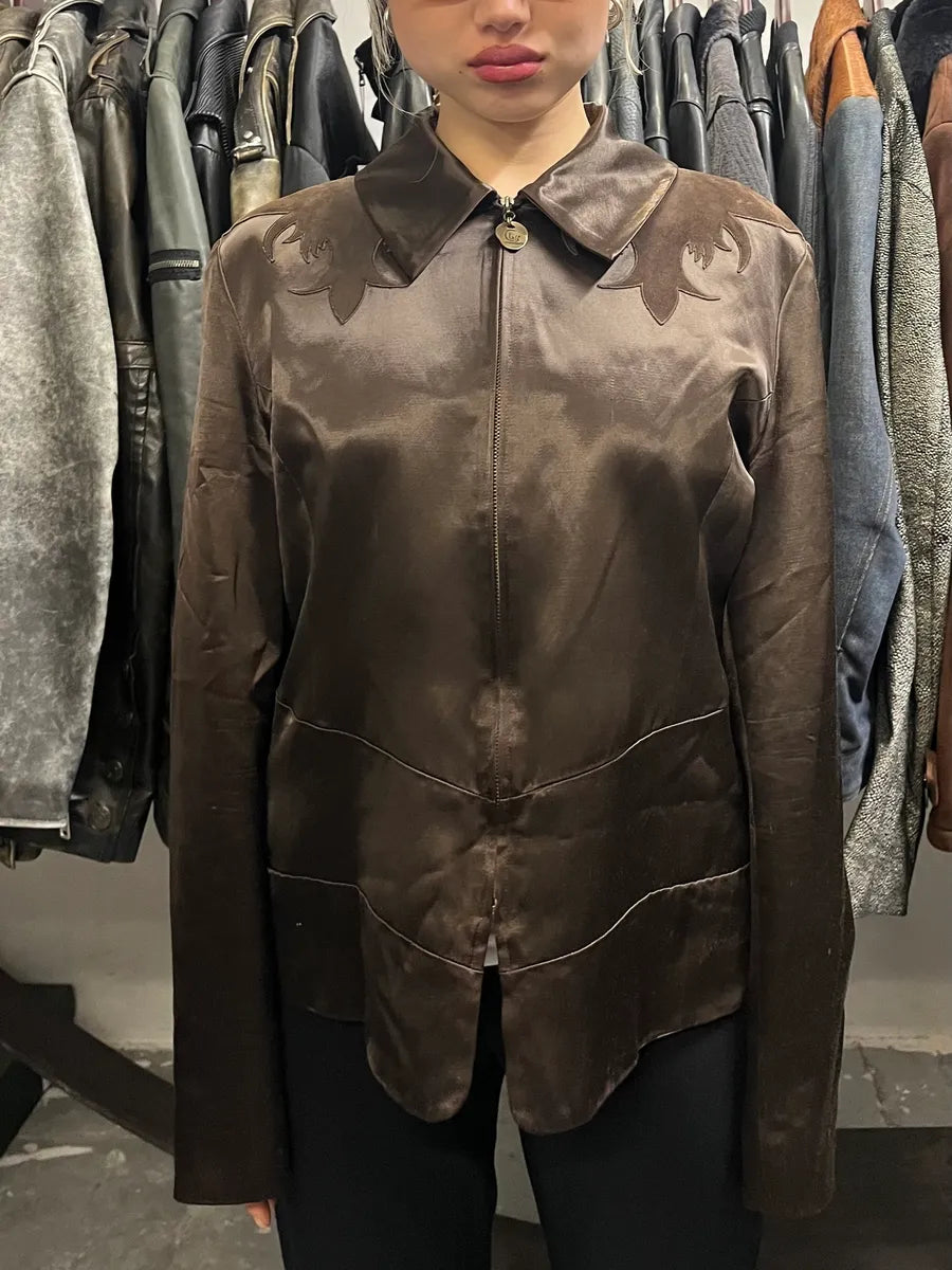 2000s Roberto Cavalli Brown Royal Jacket UyiATmq 2