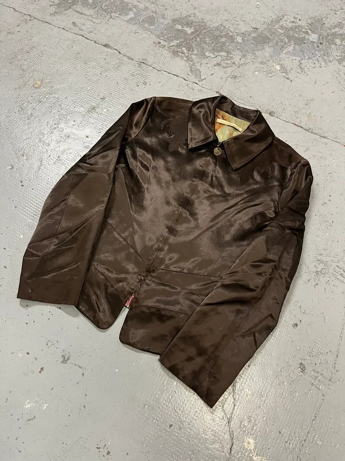 2000s Roberto Cavalli Brown Royal Jacket UyiATmq 6