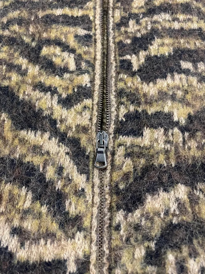 2000s Roberto Cavalli Brown Safari Zebra Wool Zip-up Cardigan fCAwzSY 7