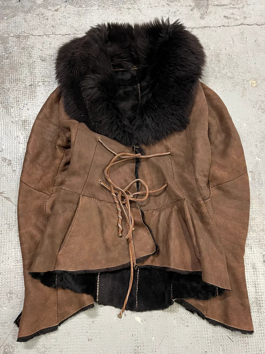 2000s Roberto Cavalli Brown Shearling Jacket CDAcIXE 2
