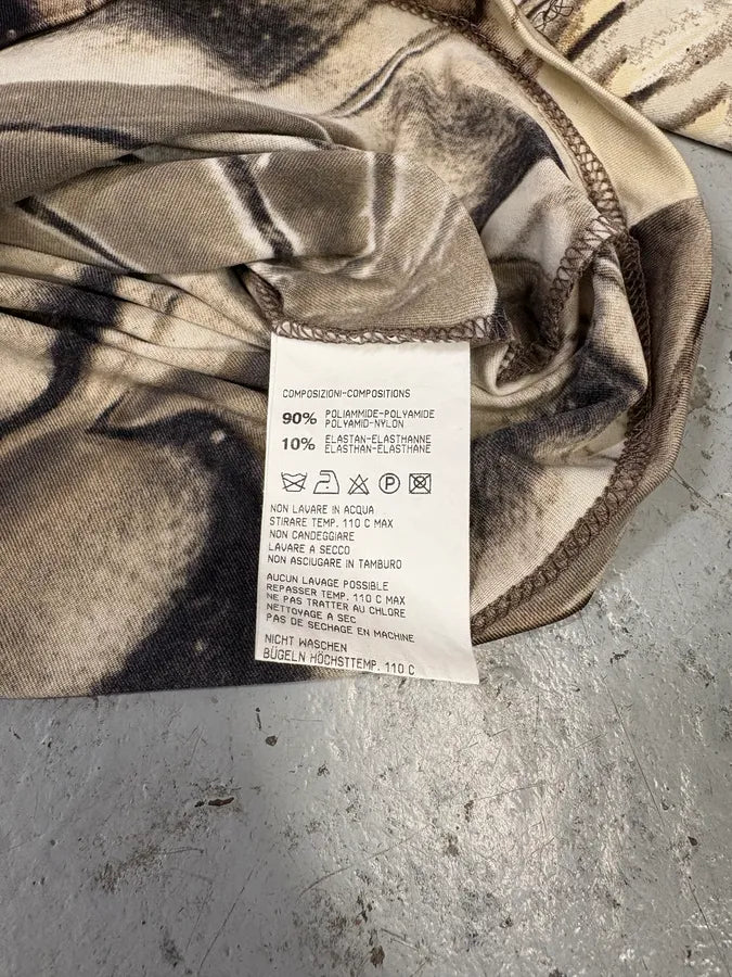 2000s Roberto Cavalli Brown Spectrum Abstract Top (S/M) SvRQWeK 6