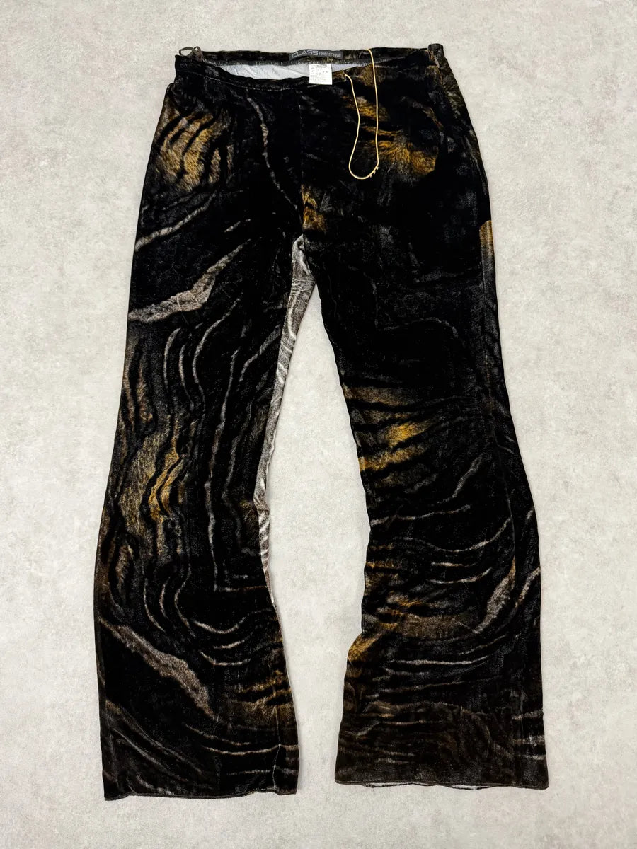 2000s Roberto Cavalli Brown Velvet Cozy Pants jKBTxjX 0