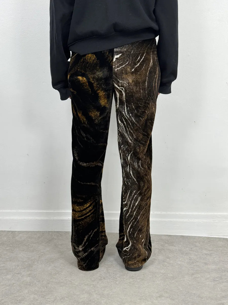 2000s Roberto Cavalli Brown Velvet Cozy Pants jKBTxjX 3