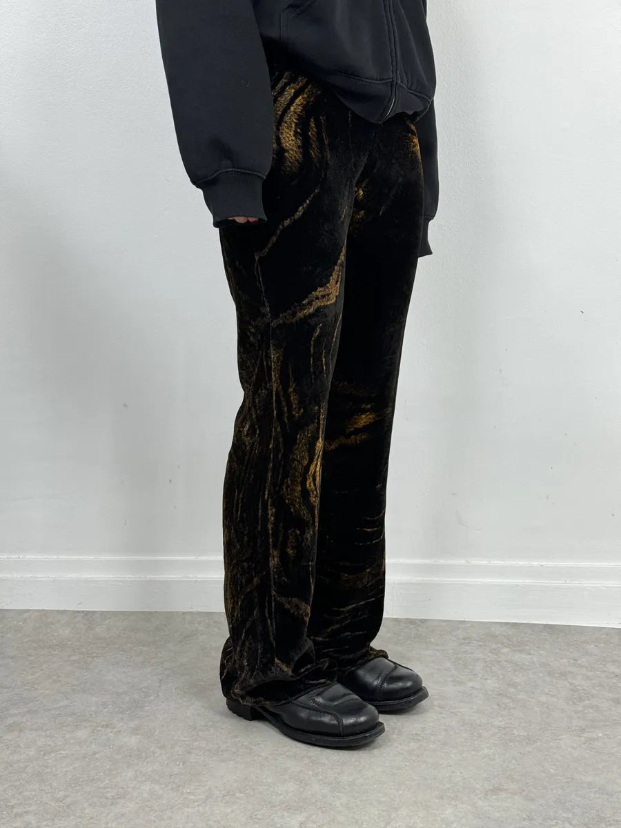 2000s Roberto Cavalli Brown Velvet Cozy Pants jKBTxjX 4