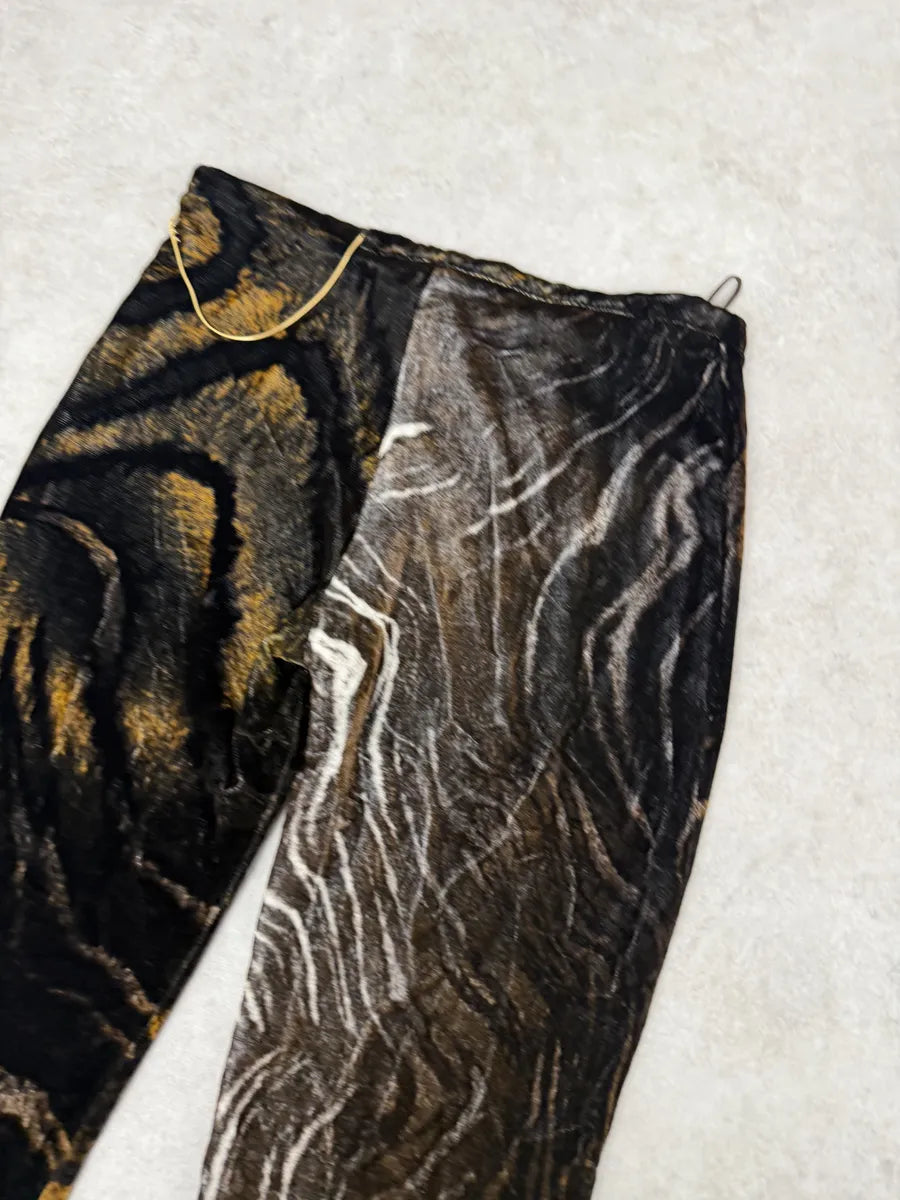 2000s Roberto Cavalli Brown Velvet Cozy Pants jKBTxjX 5