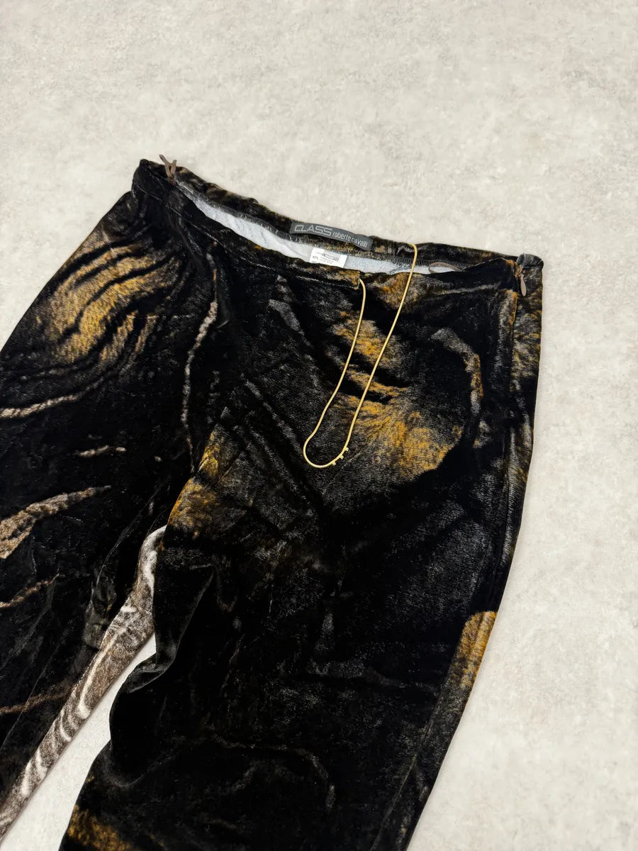 2000s Roberto Cavalli Brown Velvet Cozy Pants jKBTxjX 6