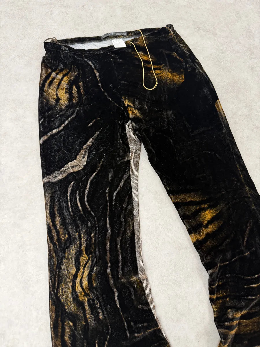 2000s Roberto Cavalli Brown Velvet Cozy Pants jKBTxjX 7
