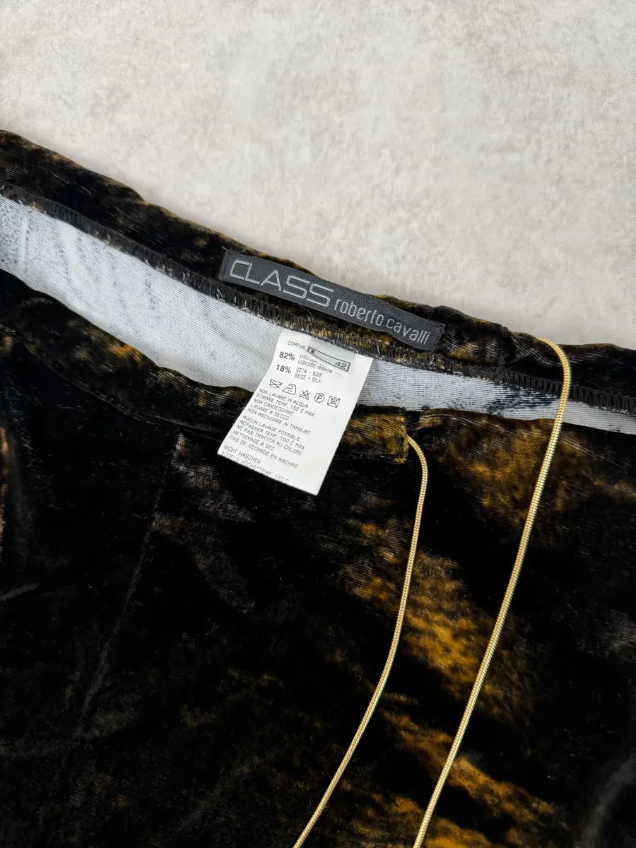 2000s Roberto Cavalli Brown Velvet Cozy Pants jKBTxjX 8