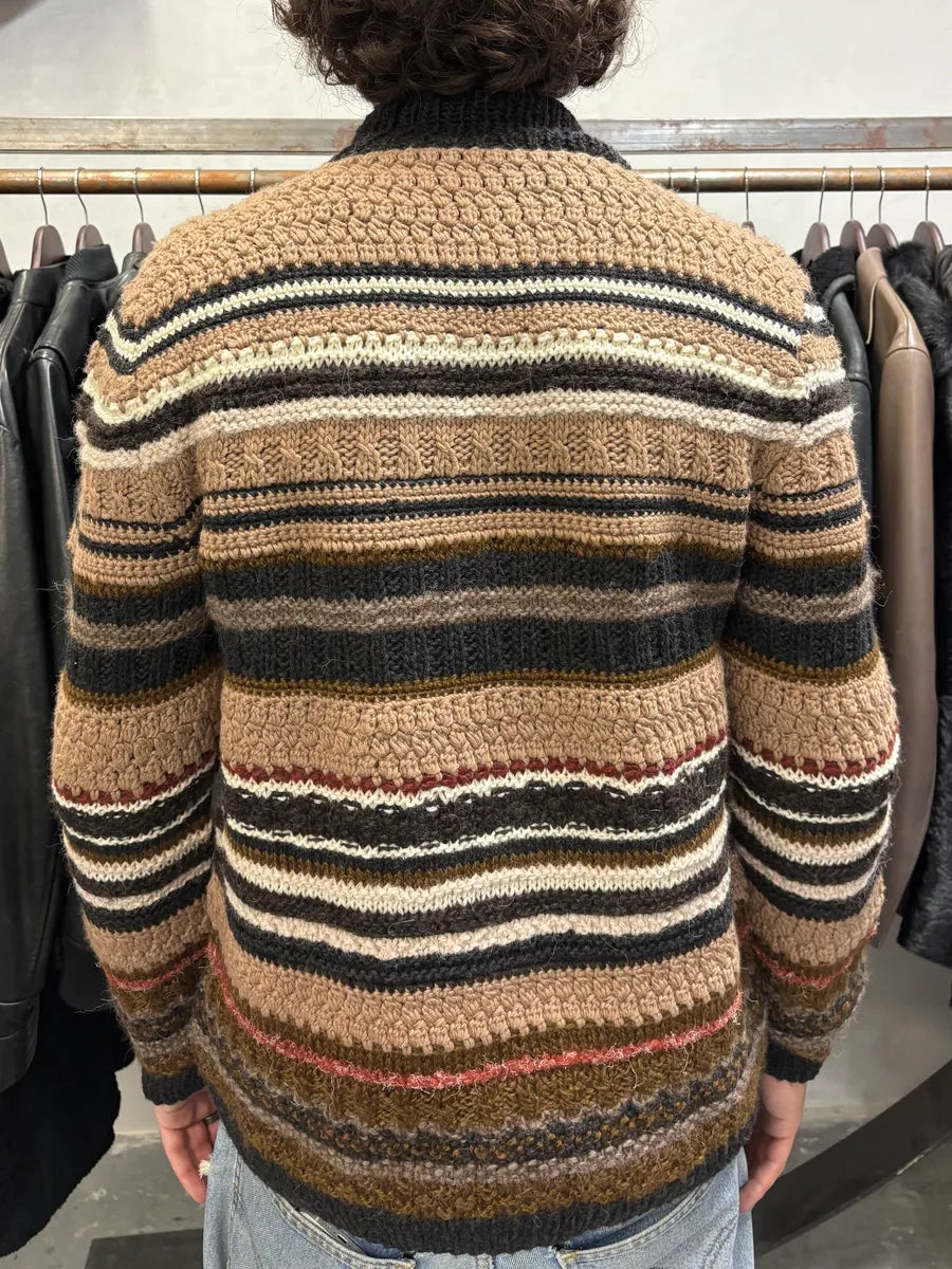 2000s Roberto Cavalli Brown Wool Zip-up Sweater (M/L) ioYOMPm 3
