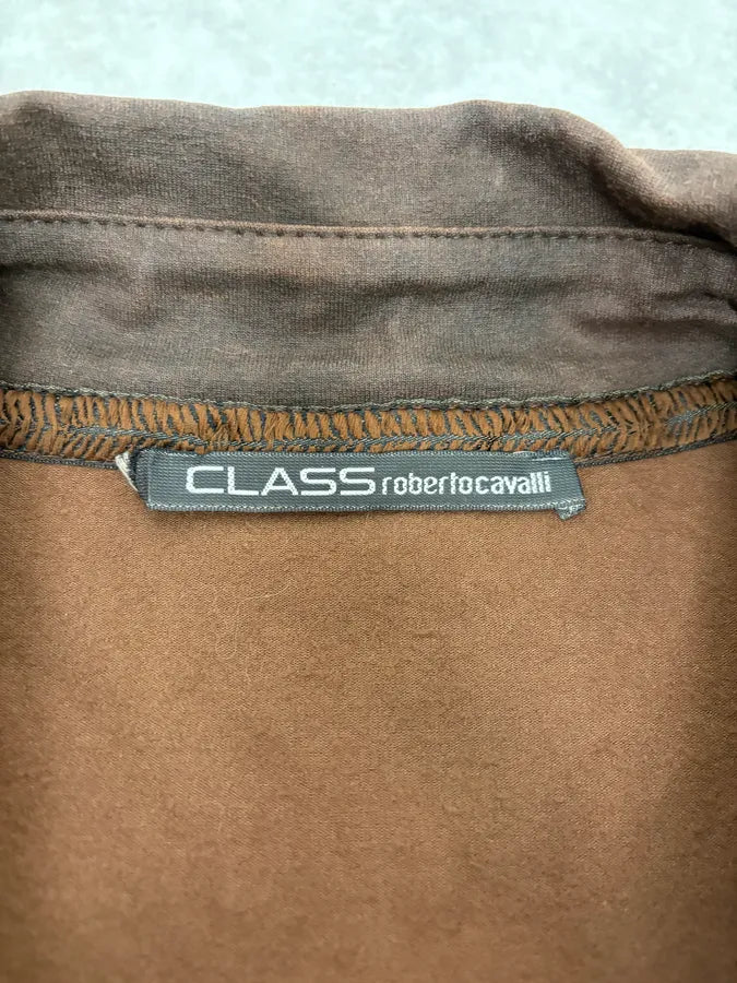 2000s Roberto Cavalli Brut Brown Shirt CkzRqxJ 8