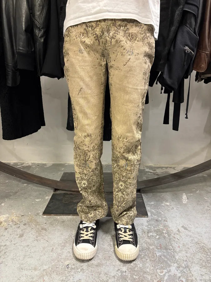 2000s Roberto Cavalli Camel Arabic Mozaic Pants (S) JdBCLou 1
