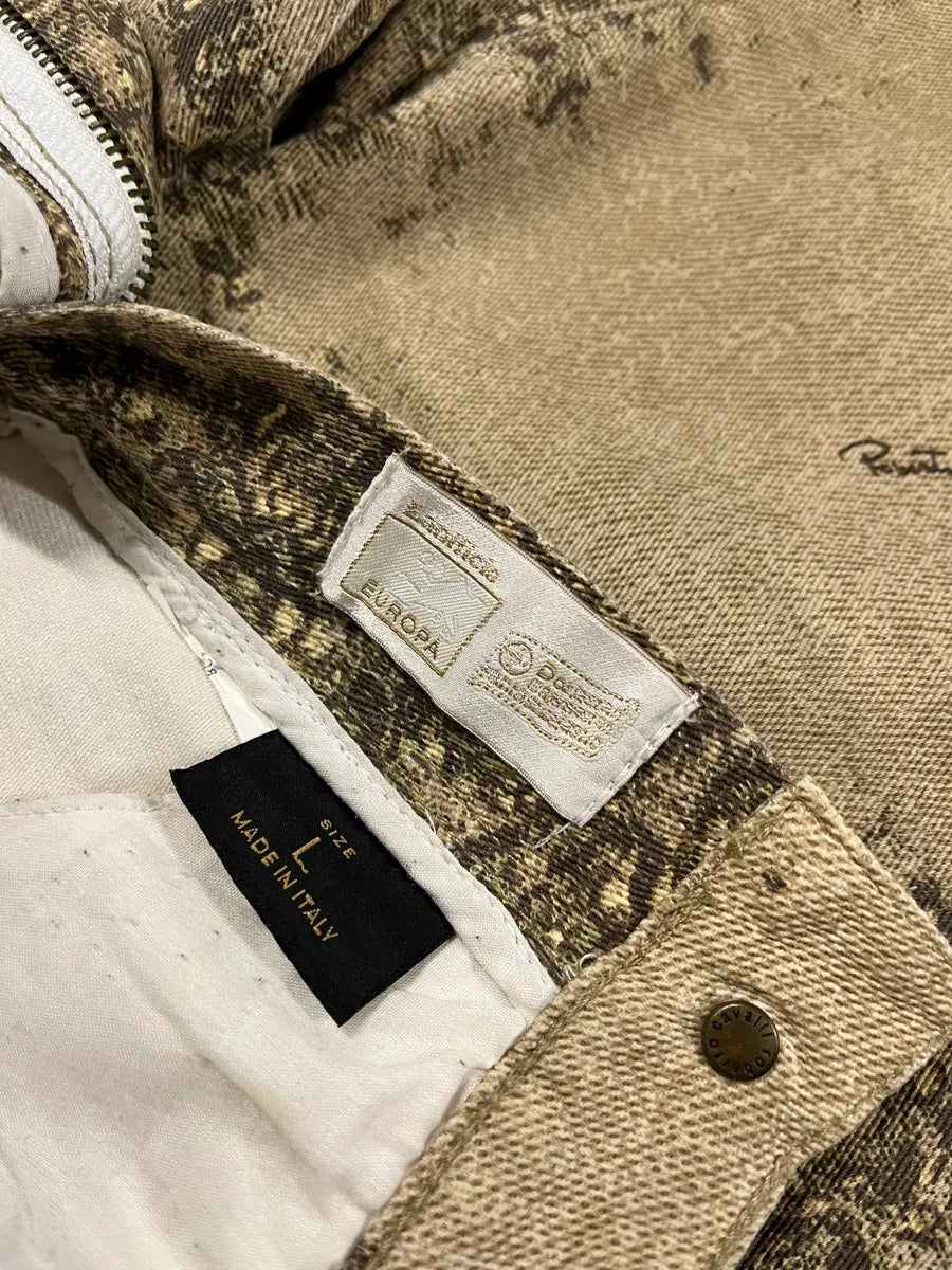 2000s Roberto Cavalli Camel Arabic Mozaic Pants (S) JdBCLou 10