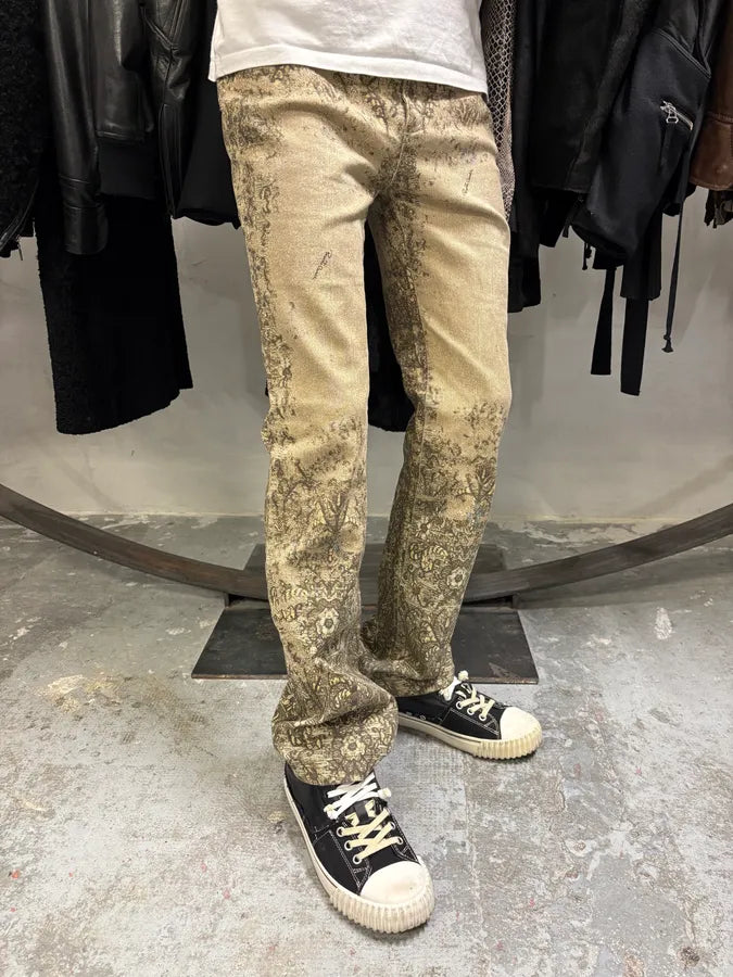 2000s Roberto Cavalli Camel Arabic Mozaic Pants (S) JdBCLou 2