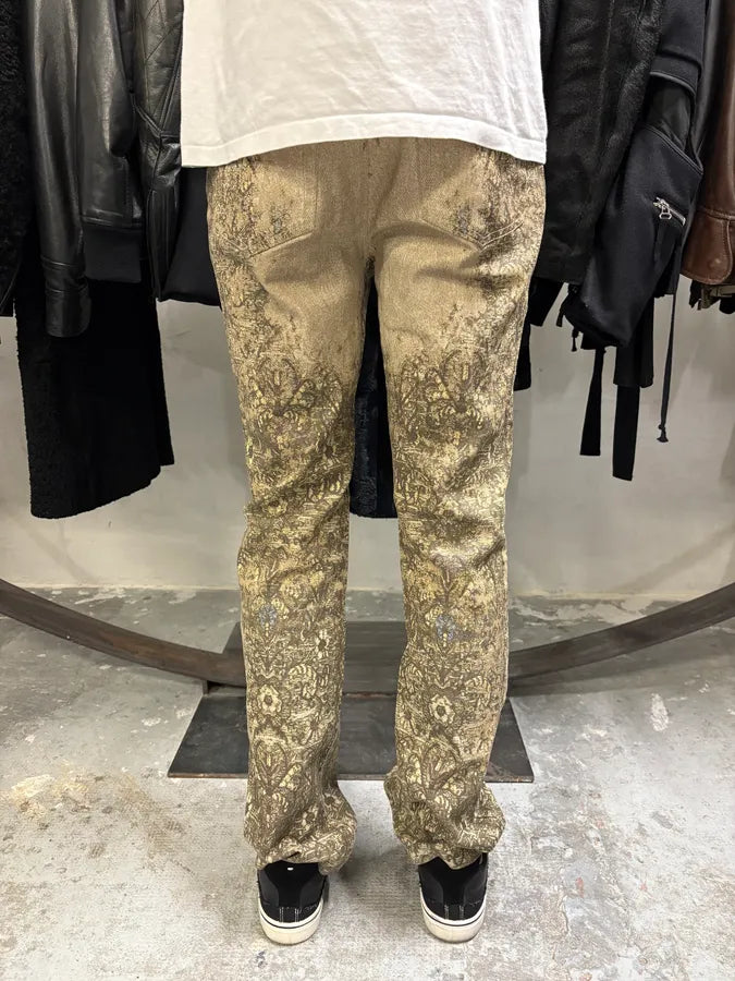 2000s Roberto Cavalli Camel Arabic Mozaic Pants (S) JdBCLou 3