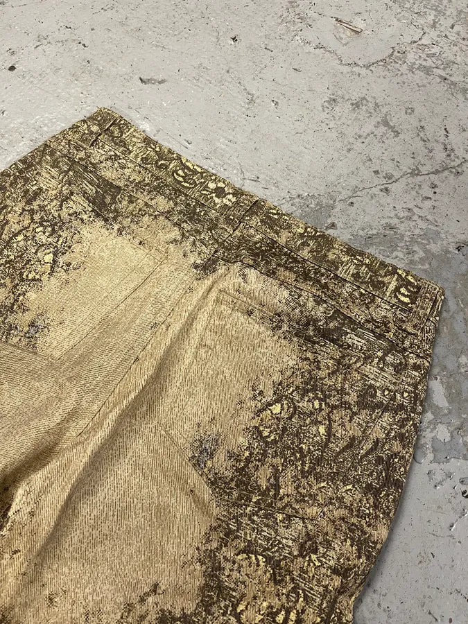 2000s Roberto Cavalli Camel Arabic Mozaic Pants (S) JdBCLou 8