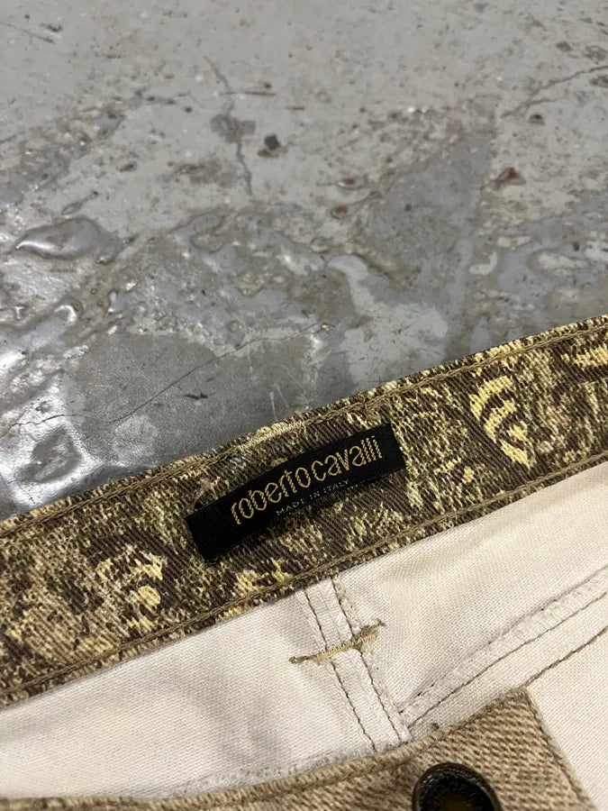 2000s Roberto Cavalli Camel Arabic Mozaic Pants (S) JdBCLou 9