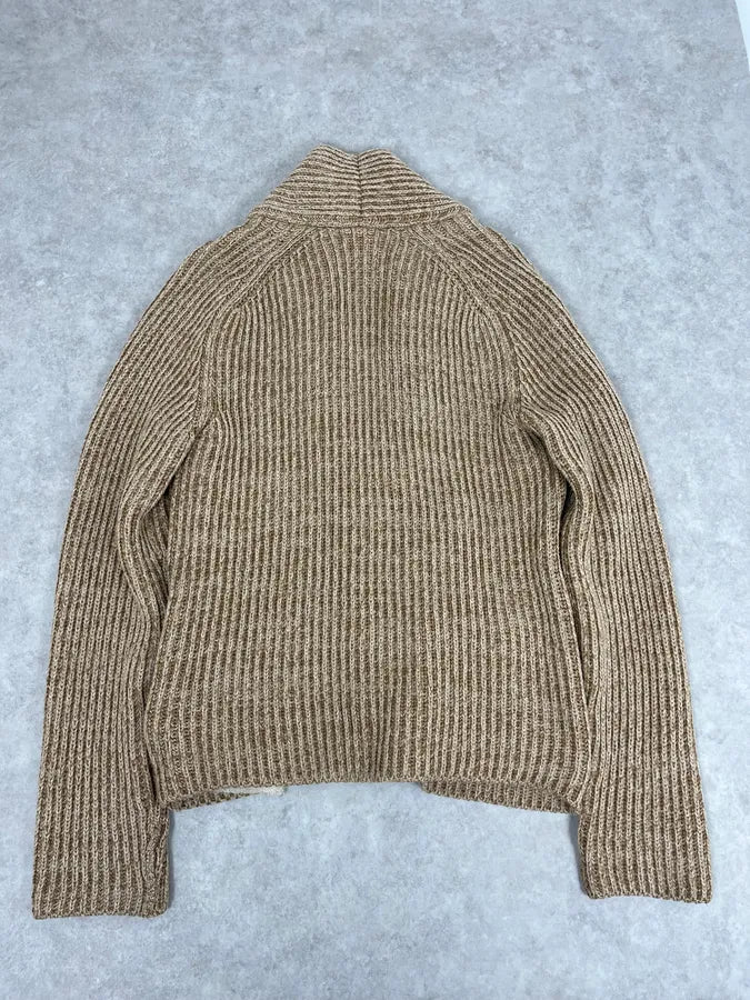 2000s Roberto Cavalli Camel Beige Wool & Leather Jacket sttRXPv 2