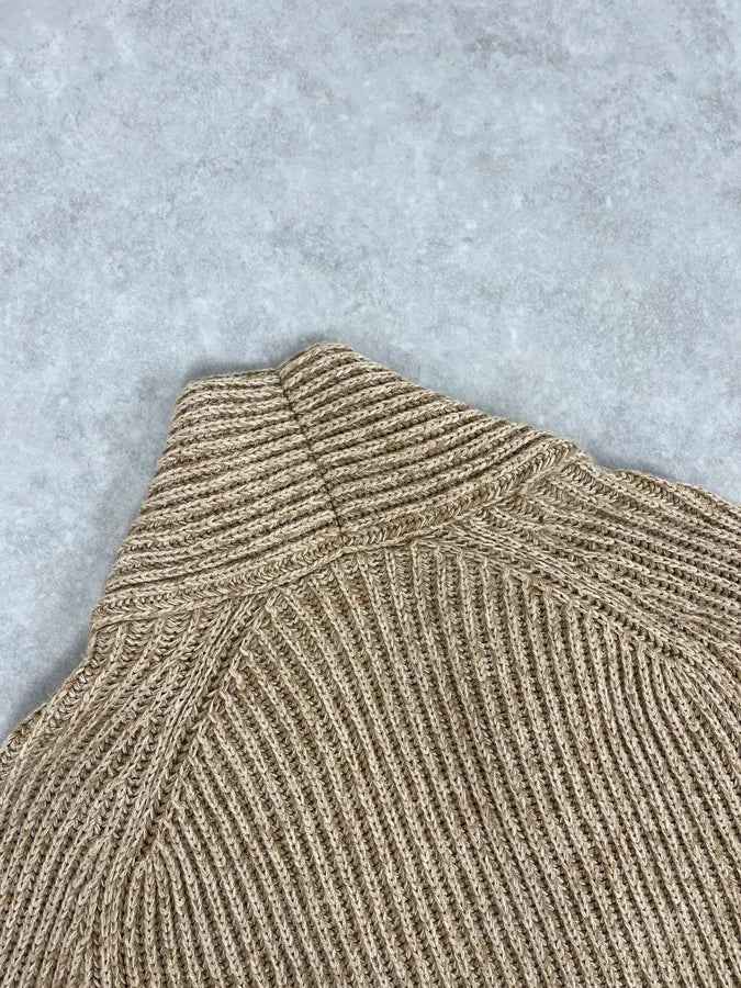 2000s Roberto Cavalli Camel Beige Wool & Leather Jacket sttRXPv 8