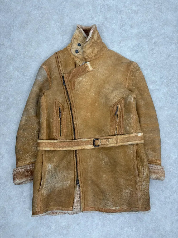 2000s Roberto Cavalli Camel Premium Shearling Jacket XxBTtbh 0
