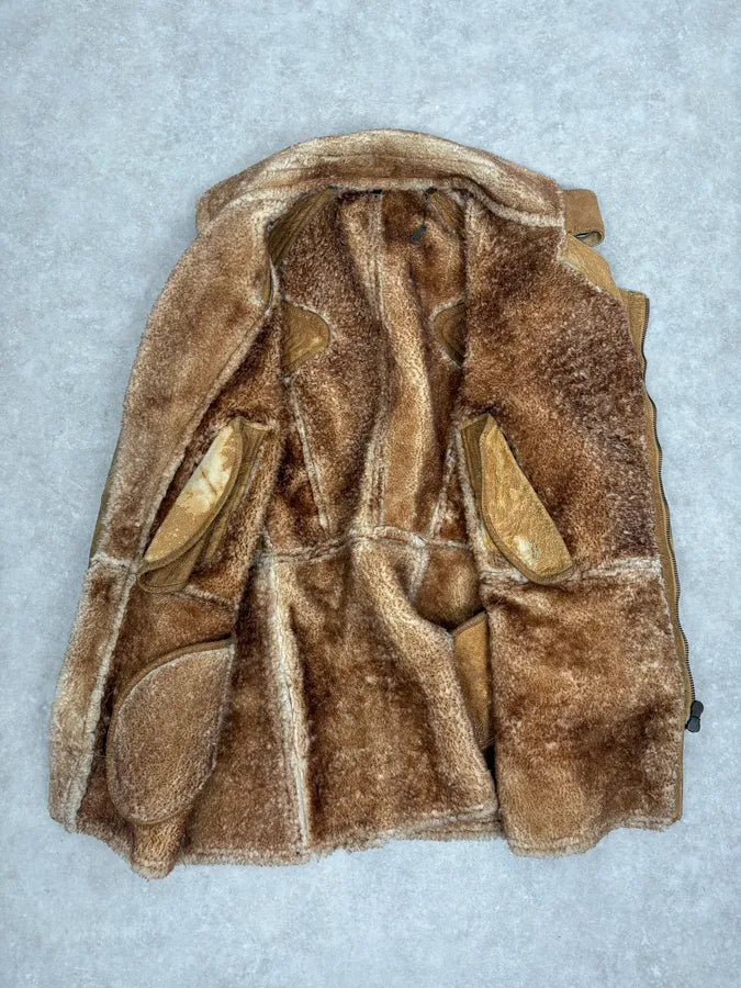2000s Roberto Cavalli Camel Premium Shearling Jacket XxBTtbh 5
