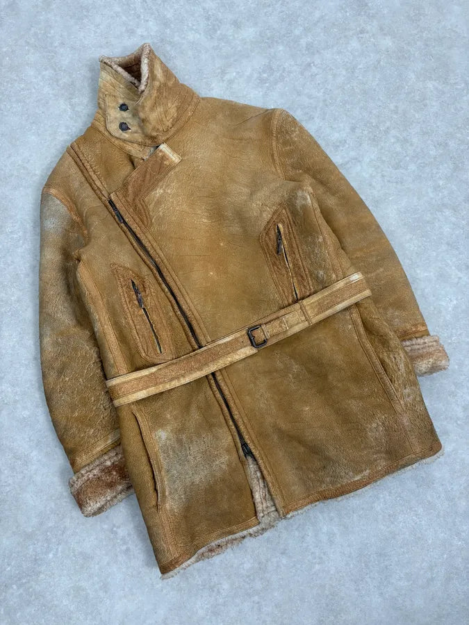 2000s Roberto Cavalli Camel Premium Shearling Jacket XxBTtbh 3