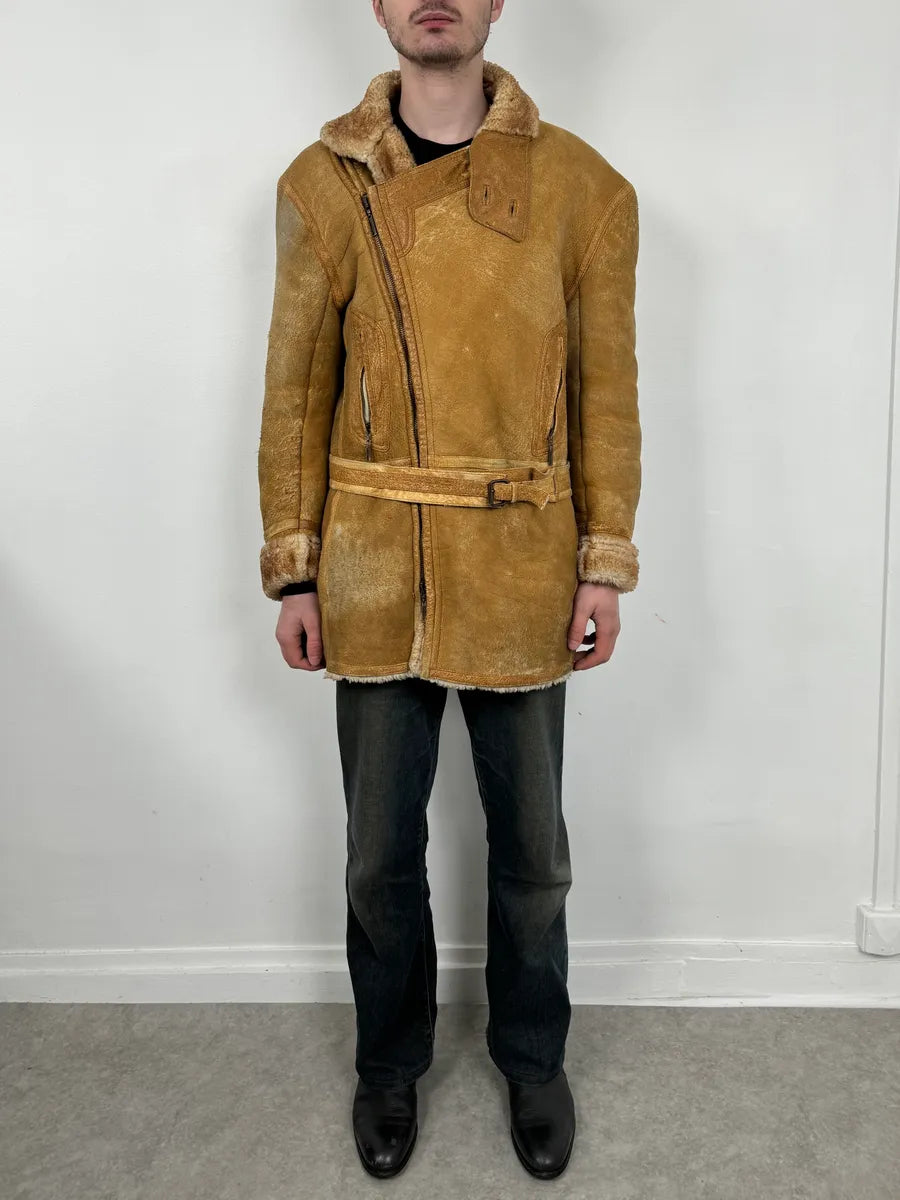 2000s Roberto Cavalli Camel Premium Shearling Jacket XxBTtbh 2