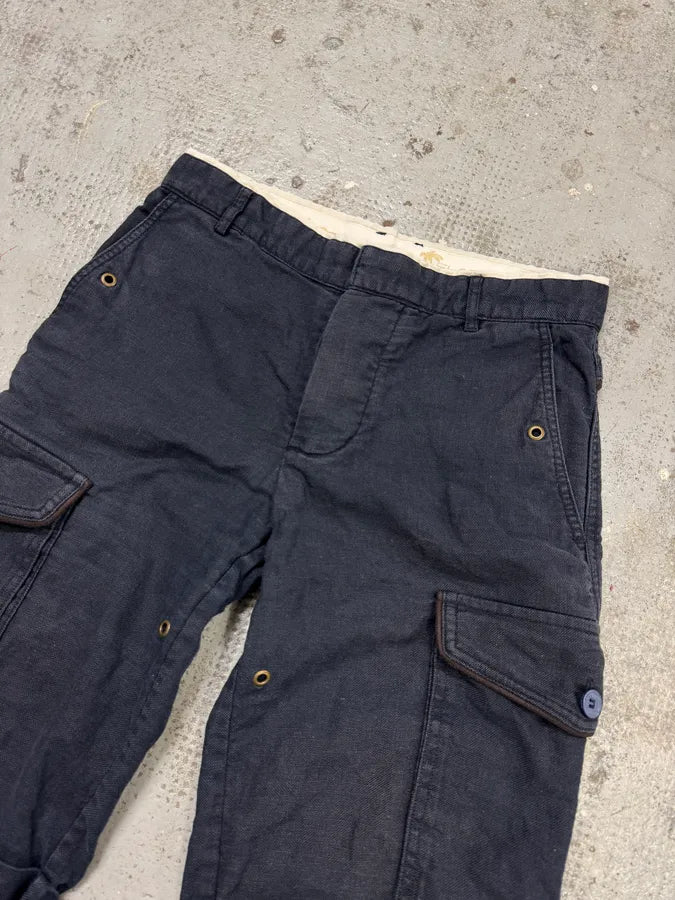 2000s Roberto Cavalli Cargo Navy Short hntzLRf 4