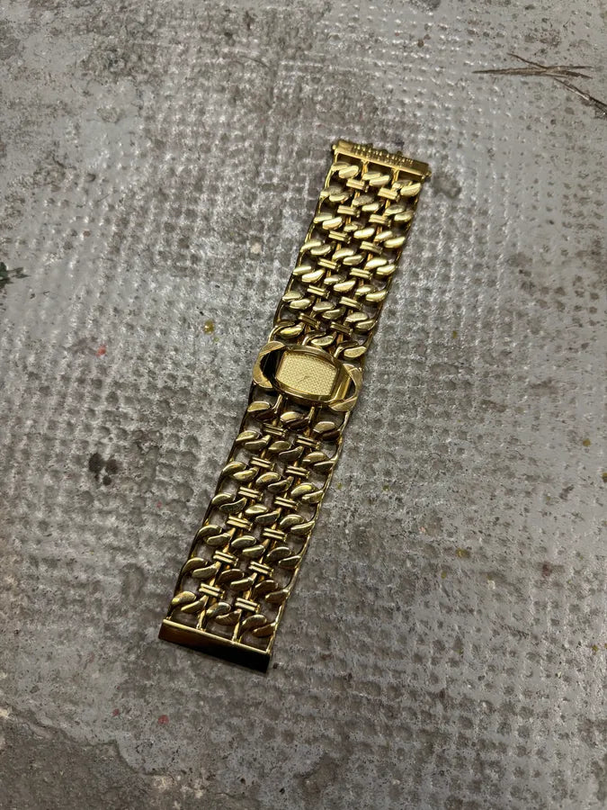 2000s Roberto Cavalli Chain Linked Gold Contemporary Watch XEecghG 2