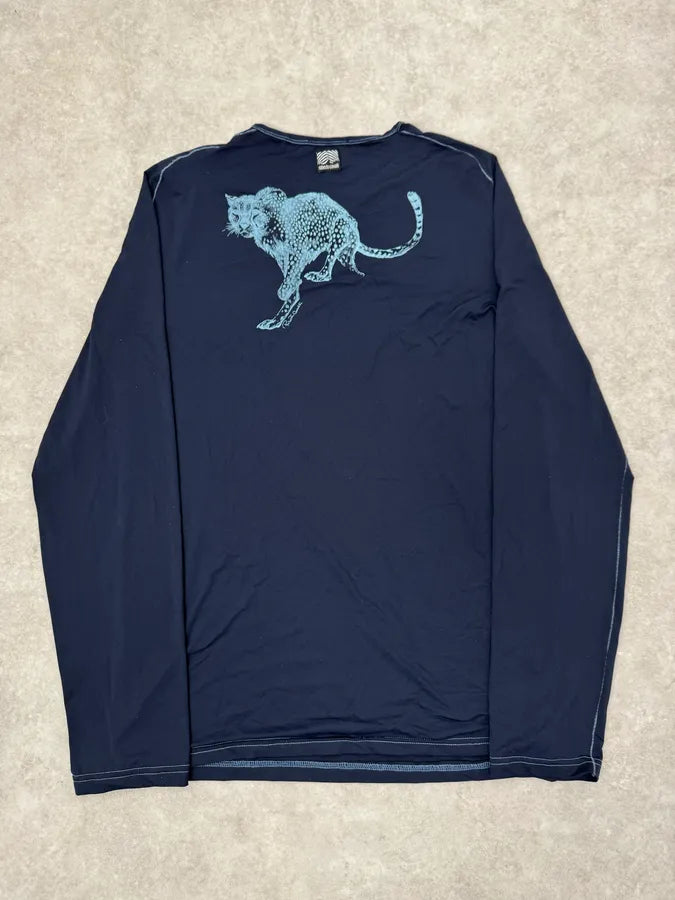 2000s Roberto Cavalli Cheetah Navy Longsleeves ENgINPl 5