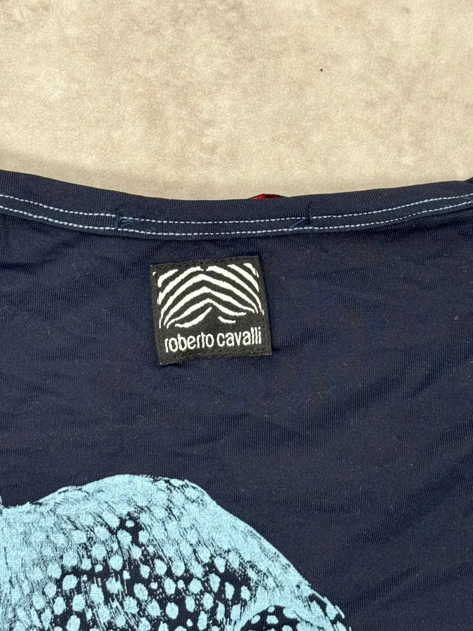 2000s Roberto Cavalli Cheetah Navy Longsleeves ENgINPl 6