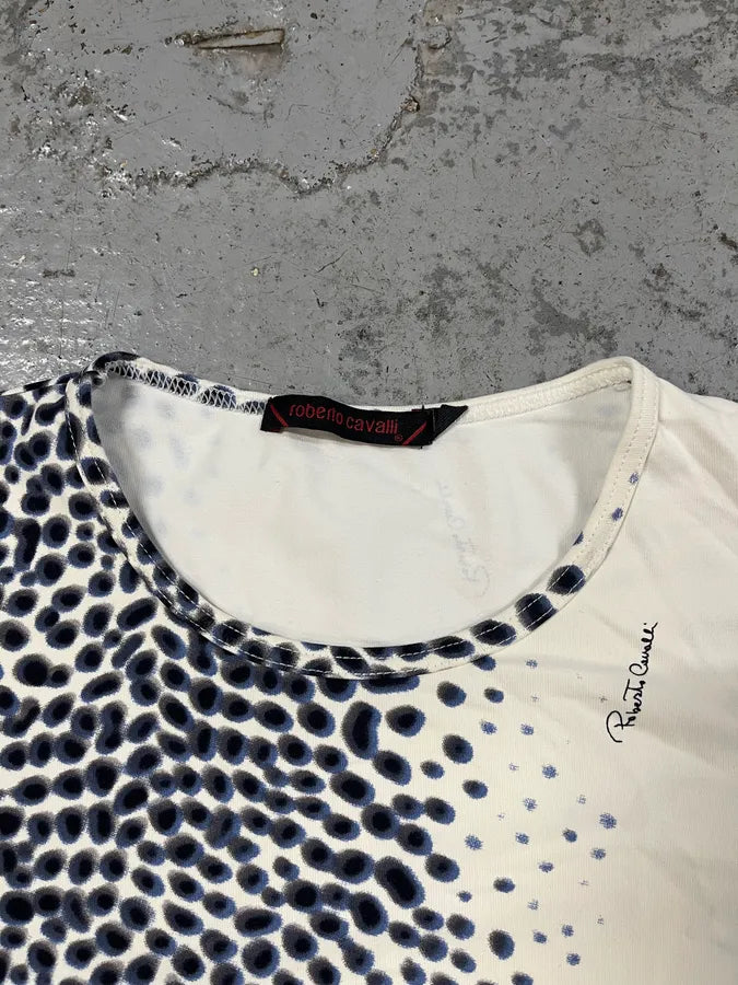 2000s Roberto Cavalli Cheetah White T-Shirt LmJeORi 6