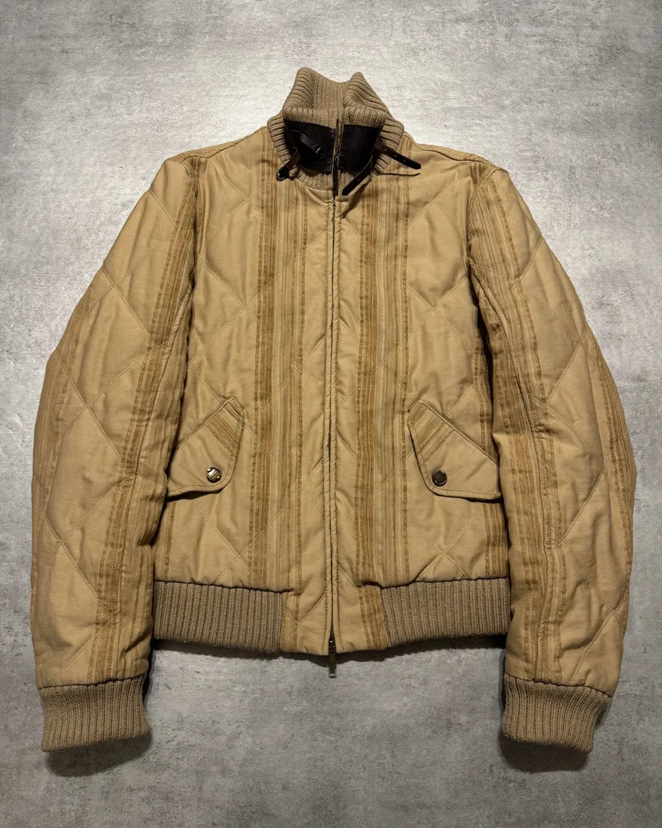 2000s Roberto Cavalli Class Beige Bomber Jacket (M) oruAeFO 0