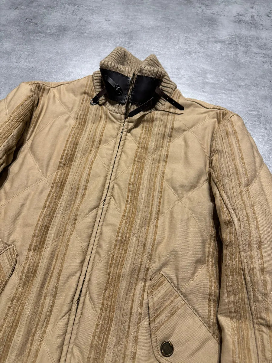 2000s Roberto Cavalli Class Beige Bomber Jacket oruAeFO 1
