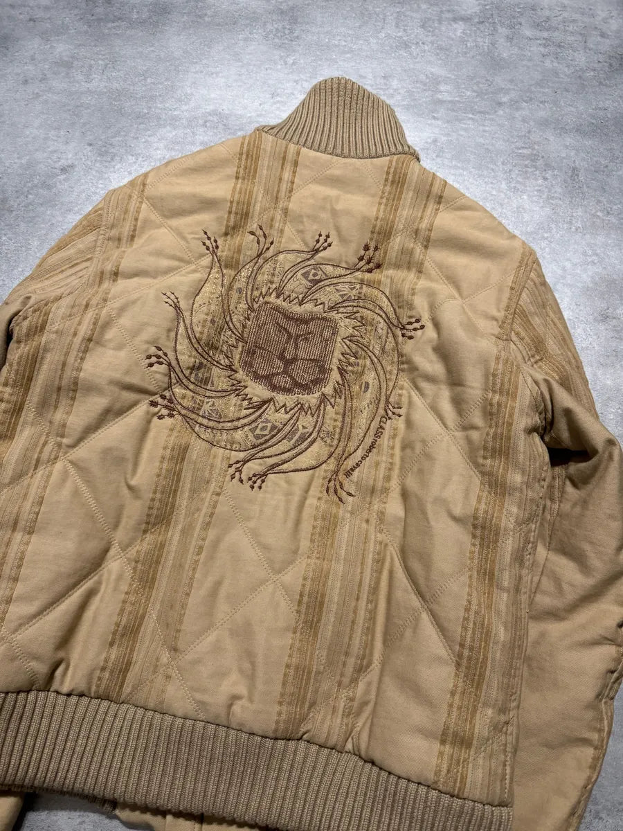 2000s Roberto Cavalli Class Beige Bomber Jacket oruAeFO 3