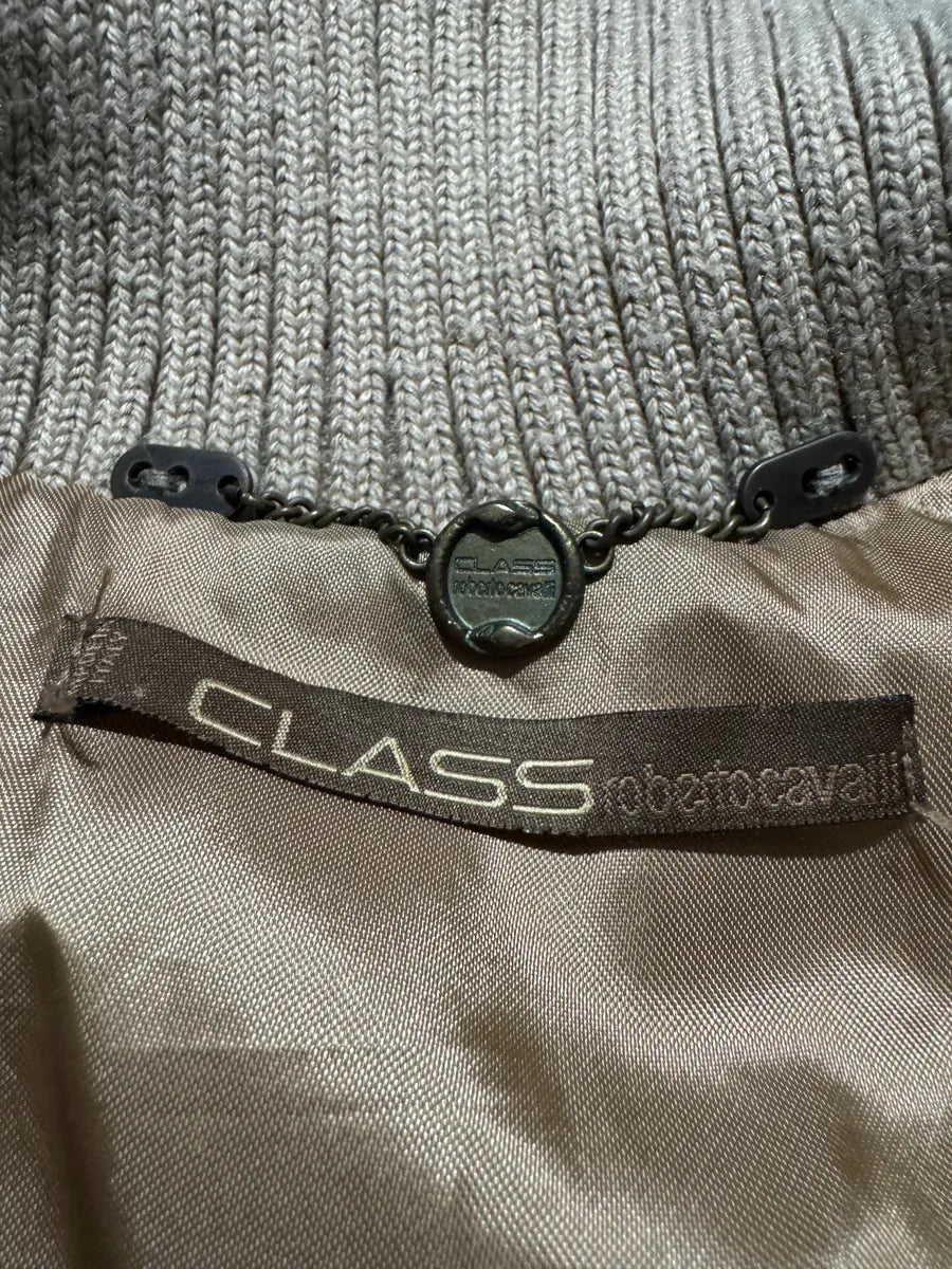 2000s Roberto Cavalli Class Beige Bomber Jacket oruAeFO 7