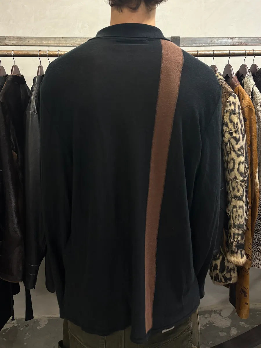2000s Roberto Cavalli Class Black & Camel Polo Sweater (L/XL) QmiDnSN 2