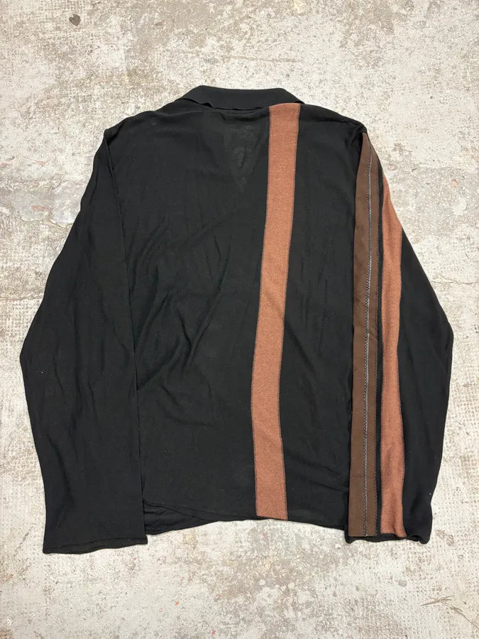 2000s Roberto Cavalli Class Black & Camel Polo Sweater (L/XL) QmiDnSN 5