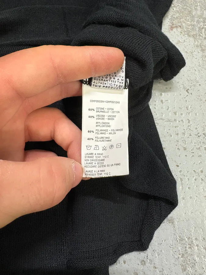 2000s Roberto Cavalli Class Black & Camel Polo Sweater (L/XL) QmiDnSN 8