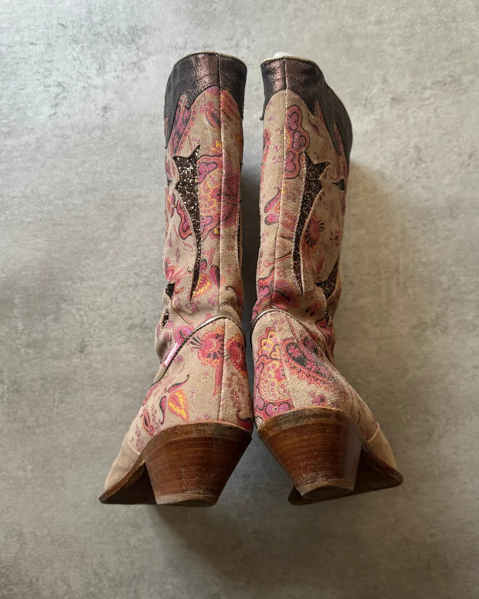 2000s Roberto Cavalli Cow-Boy Glamour Boots mGOxhEq 2