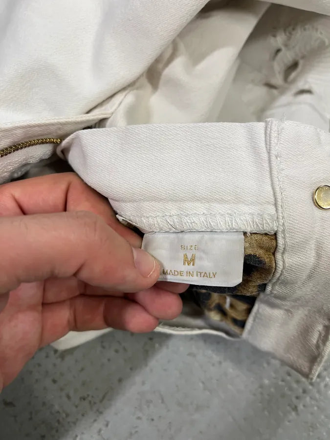 2000s Roberto Cavalli Cowboy Embellished White Pants BmuuDbG 10