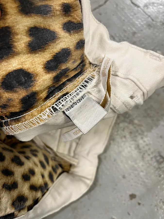 2000s Roberto Cavalli Cowboy Embellished White Pants BmuuDbG 11