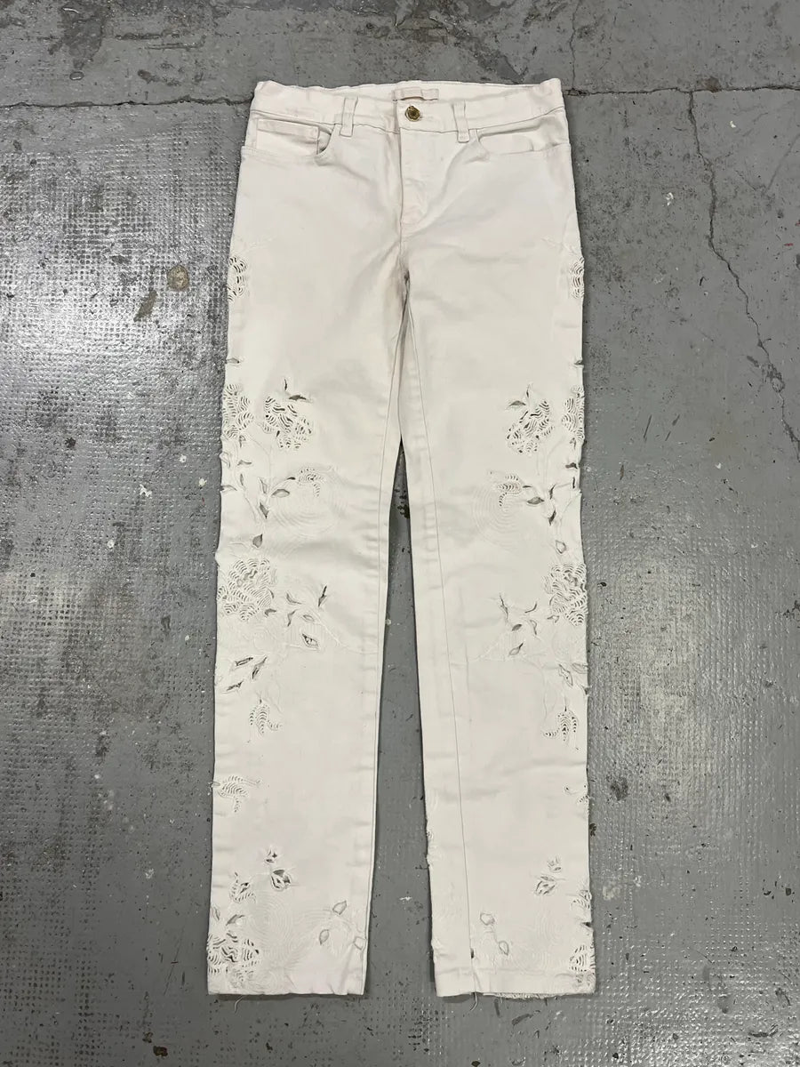 2000s Roberto Cavalli Cowboy Embellished White Pants BmuuDbG 2