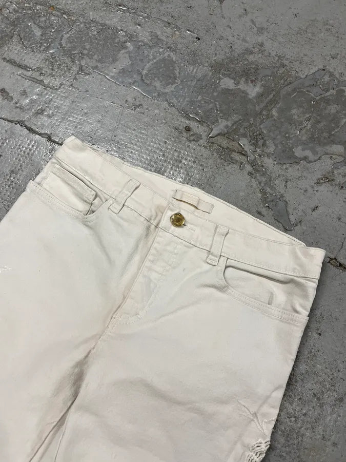 2000s Roberto Cavalli Cowboy Embellished White Pants BmuuDbG 3